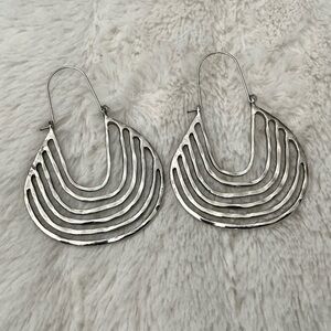 Anthropologie Silver Layered Earrings
